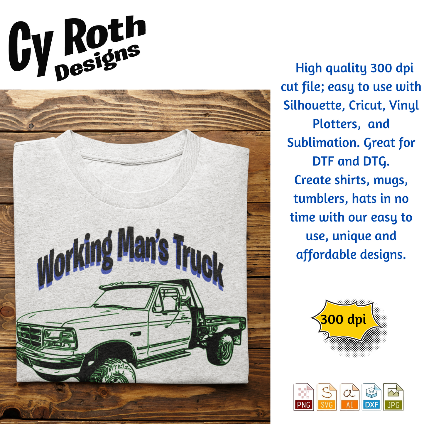 1997 Ford F-250 svg png jpg ai dxf file, for Silhouette, Cricut, Vinyl Plotters, Laser, CNC and Sublimation. Great for DTF and DTG.