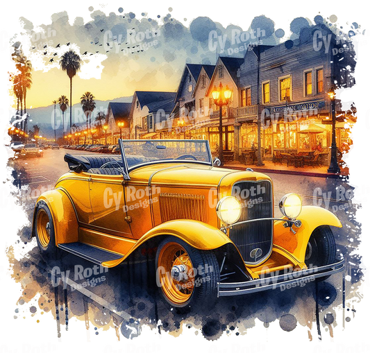 1932 Ford Roadster Sublimation Wall Art 20oz skinny Tumbler PNG JPG file, shirt PNG, Junk Journal image