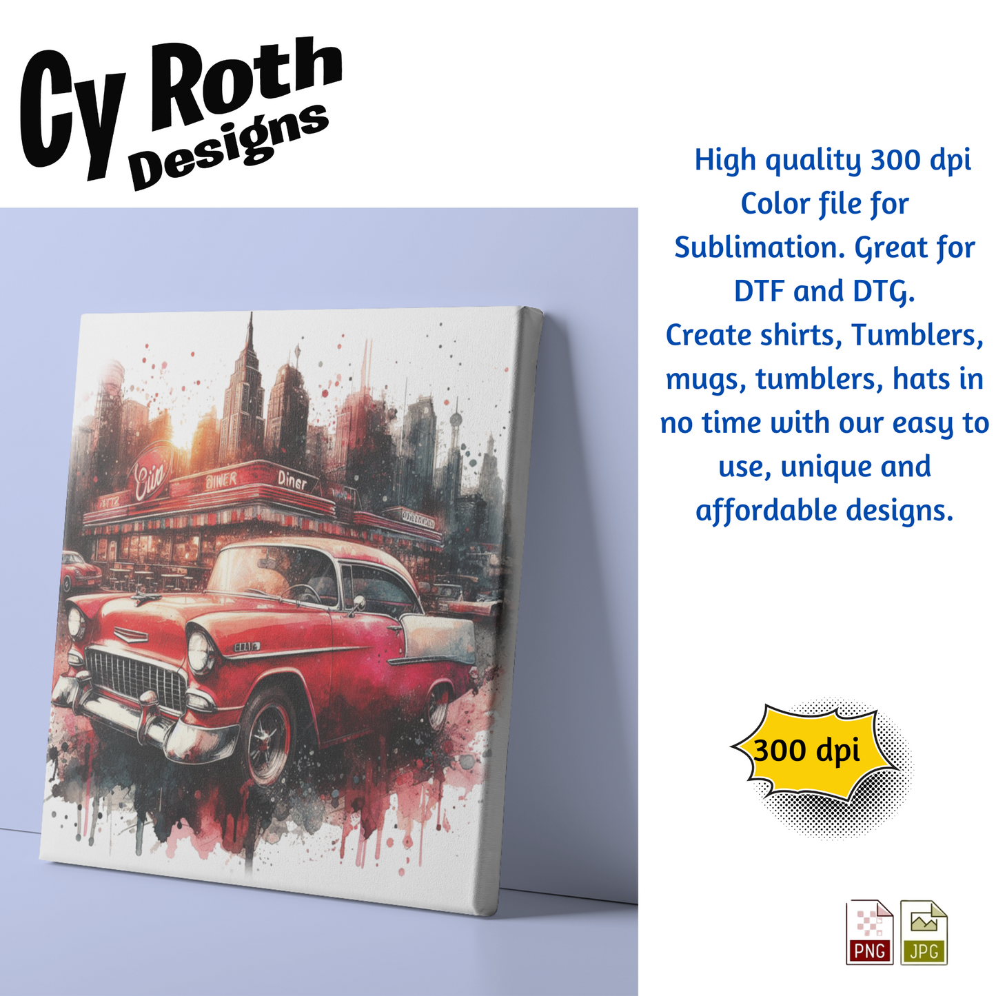 1955 Chevy Bel Air Sublimation PNG JPG file, Wall Art 20oz skinny Tumbler, shirt PNG, Junk Journal image