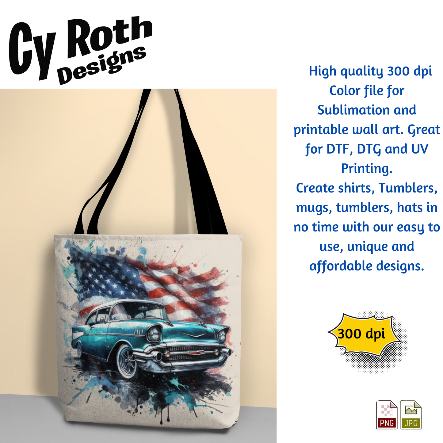 1957 Chevy Bel Air Sublimation Wall Art 20oz skinny Tumbler PNG JPG file, shirt PNG, Junk Journal image