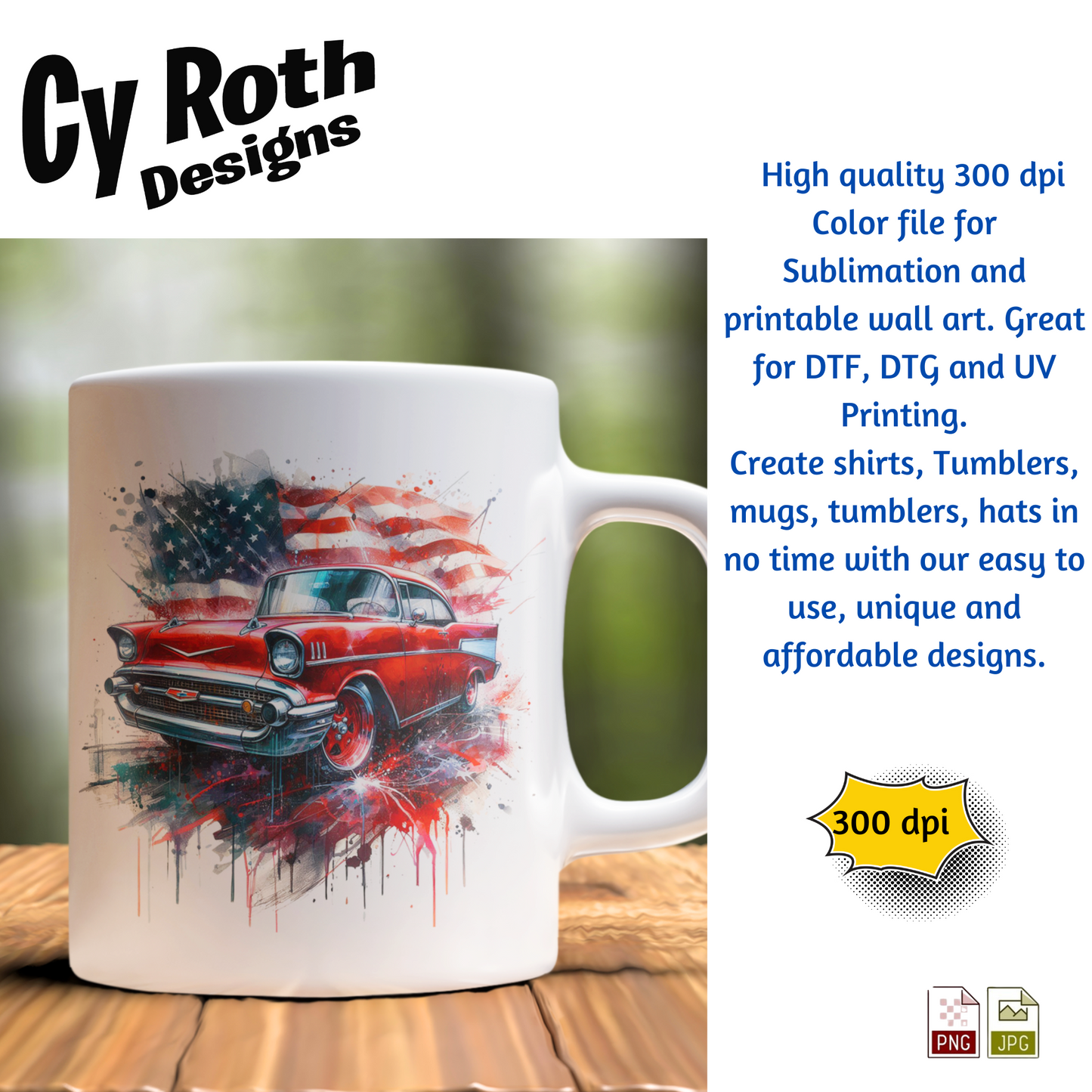 1957 Chevy Bel Air Sublimation Wall Art 20oz skinny Tumbler PNG JPG file, shirt PNG, Junk Journal image