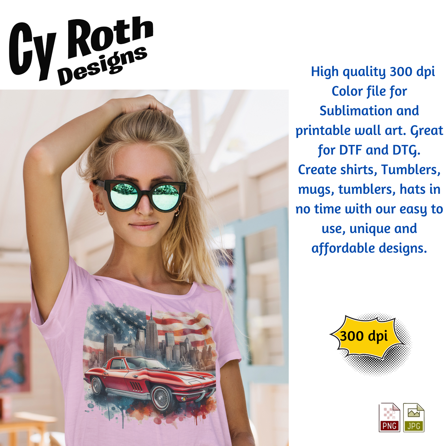 1963 Corvette Sublimation Wall Art 20oz skinny Tumbler PNG JPG file, shirt PNG, Junk Journal image