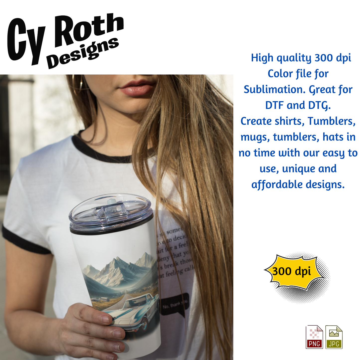 1966 Corvette Sublimation PNG JPG file, Wall Art 20oz skinny Tumbler, shirt PNG, Junk Journal image