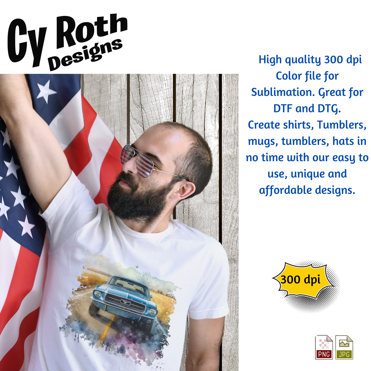 1967 Ford Mustang Sublimation Wall Art 20oz skinny Tumbler PNG JPG file, shirt PNG, Junk Journal image