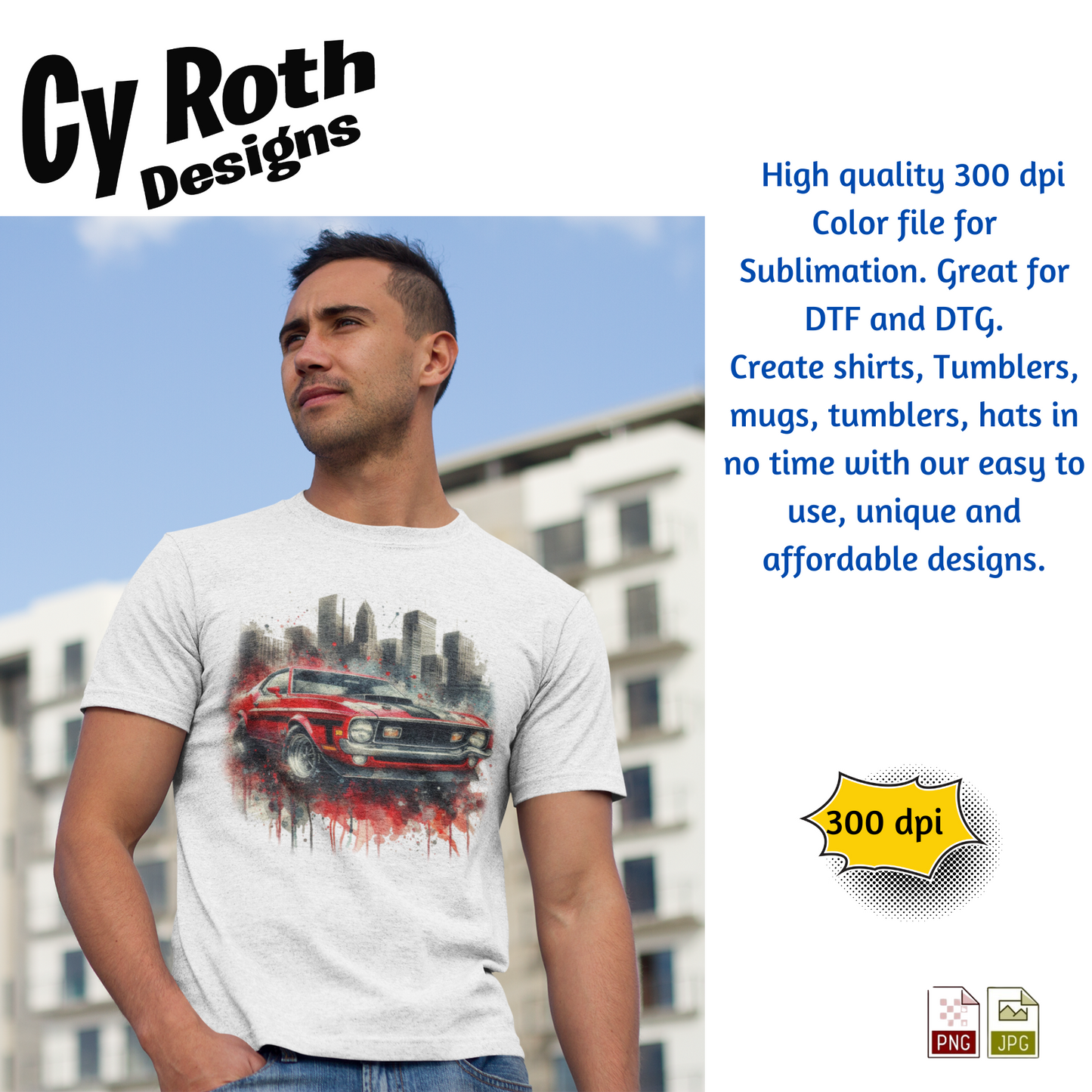 1971 Ford Mustang Mach-1 Sublimation PNG JPG file, Wall Art 20oz skinny Tumbler, shirt PNG, Junk Journal image