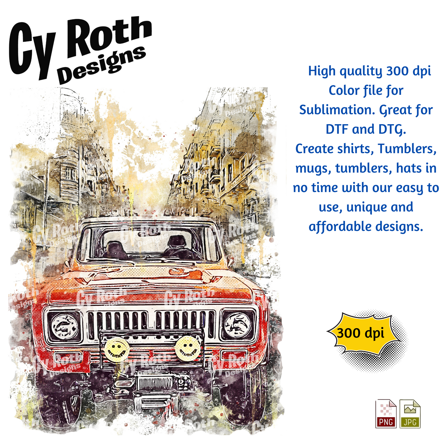 1977 International Scout Sublimation PNG JPG file, Wall Art 20oz skinny Tumbler, shirt PNG, Junk Journal image