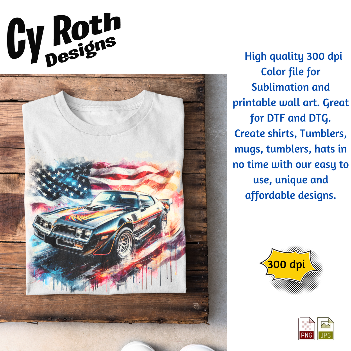 1978 Trans Am Sublimation PNG JPG file, Wall Art 20oz skinny Tumbler, shirt PNG, Junk Journal image