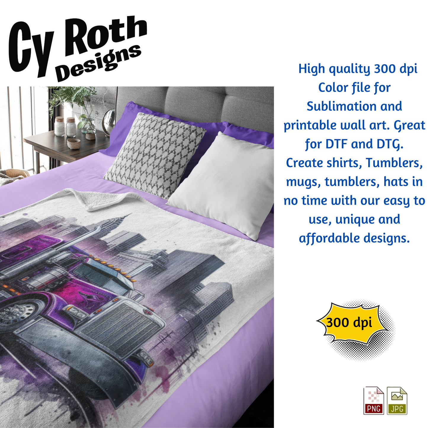 1992 Peterbilt Sublimation PNG JPG file, Wall Art 20oz skinny Tumbler, shirt PNG, Junk Journal image