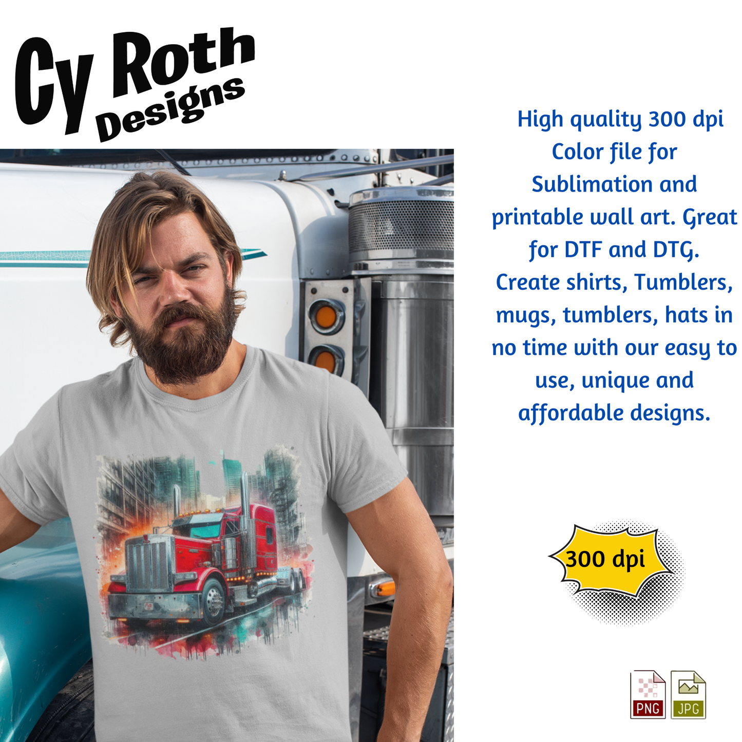 2020 Peterbilt 389 Sublimation PNG JPG file, Wall Art 20oz skinny Tumbler, shirt PNG, Junk Journal image