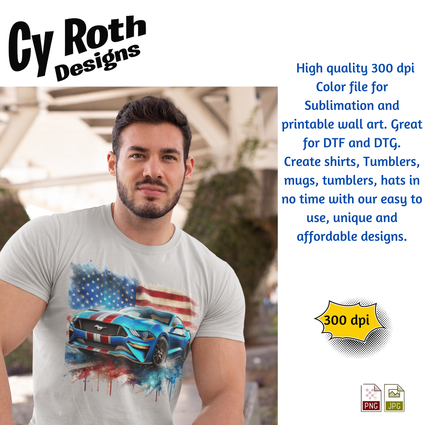 2023 Mustang Sublimation Wall Art 20oz skinny Tumbler PNG JPG file, shirt PNG, Junk Journal image