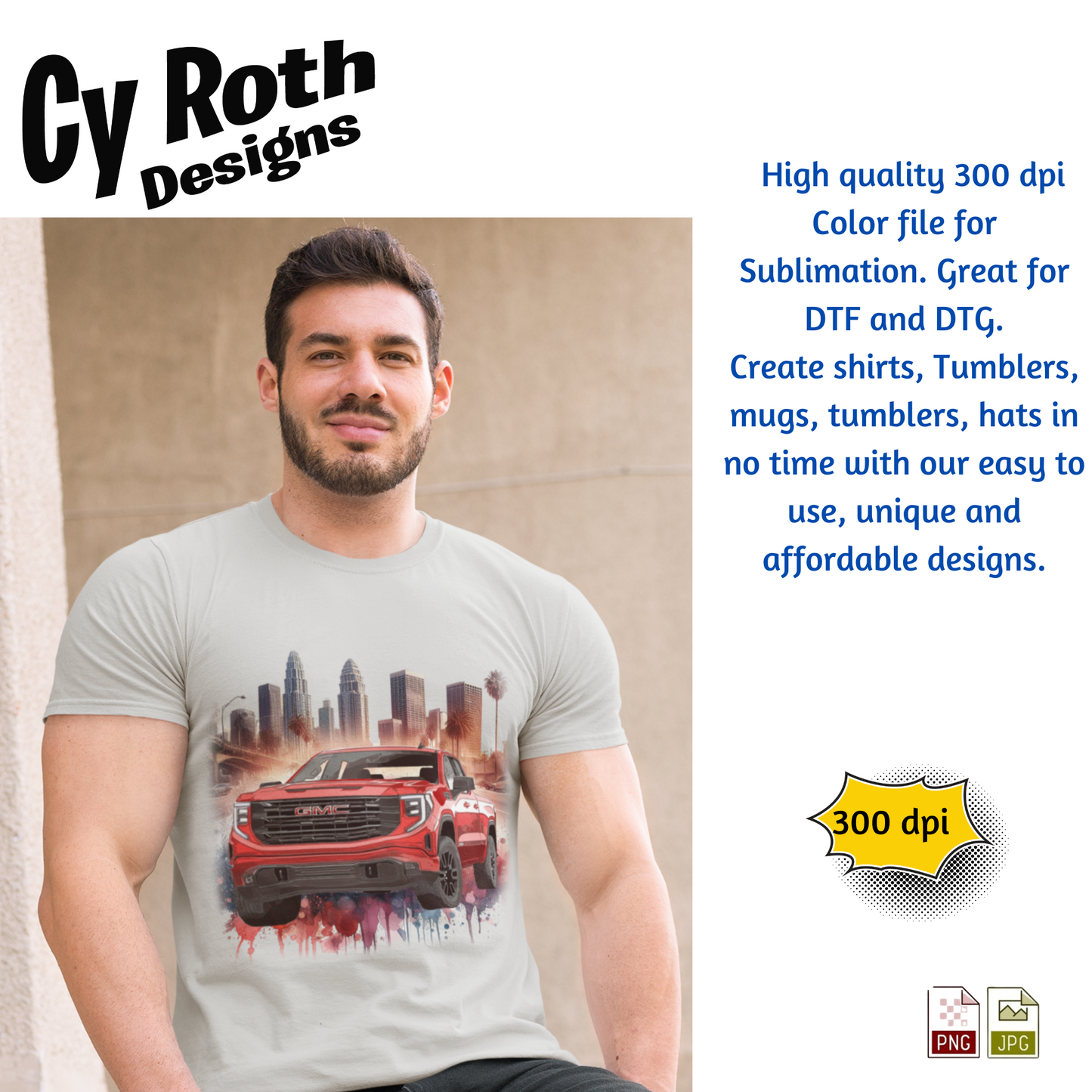 2024 GMC Sierra Sublimation PNG JPG file, Wall Art 20oz skinny Tumbler, shirt PNG, Junk Journal image