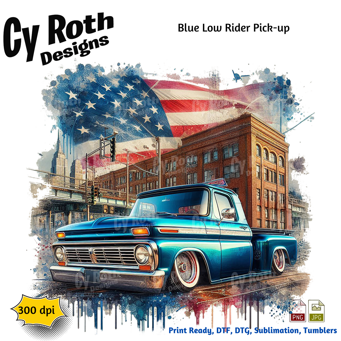 Ford Low Rider Sublimation PNG JPG file, Wall Art 20oz skinny Tumbler, shirt PNG, Junk Journal image