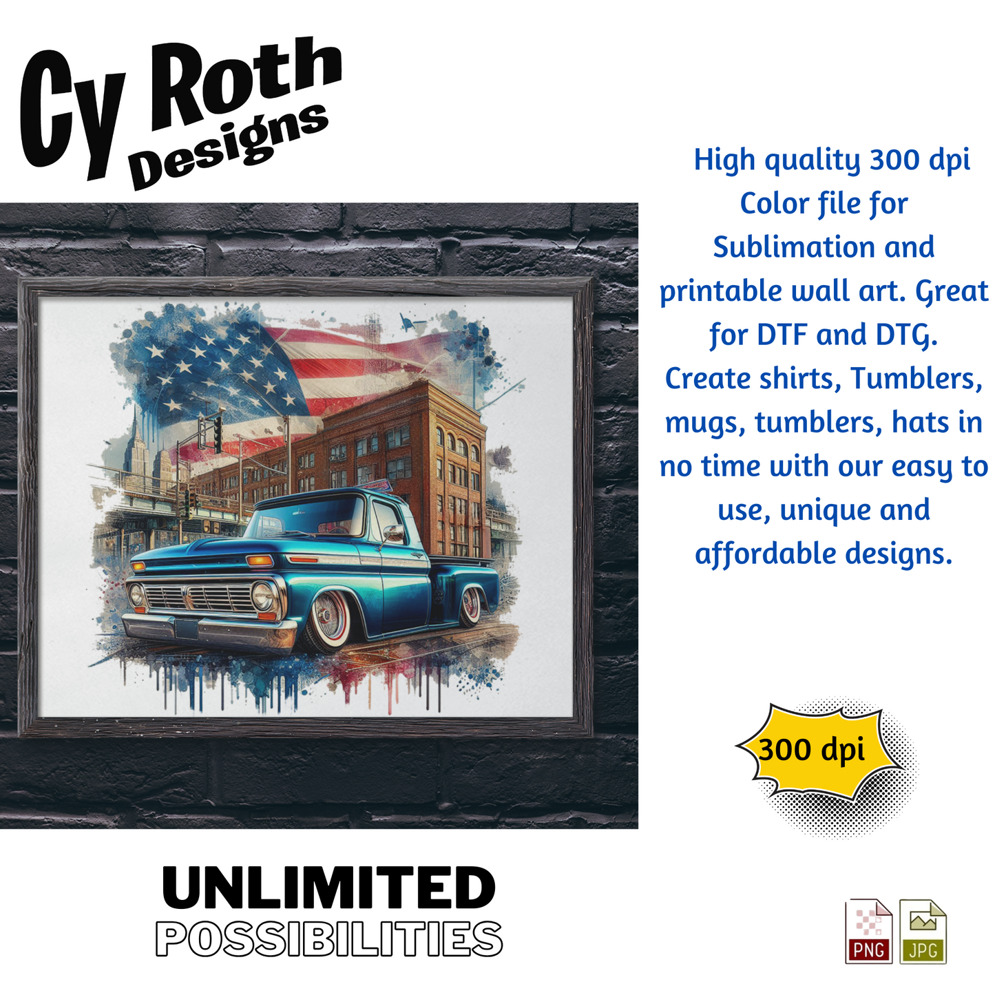 Ford Low Rider Sublimation PNG JPG file, Wall Art 20oz skinny Tumbler, shirt PNG, Junk Journal image