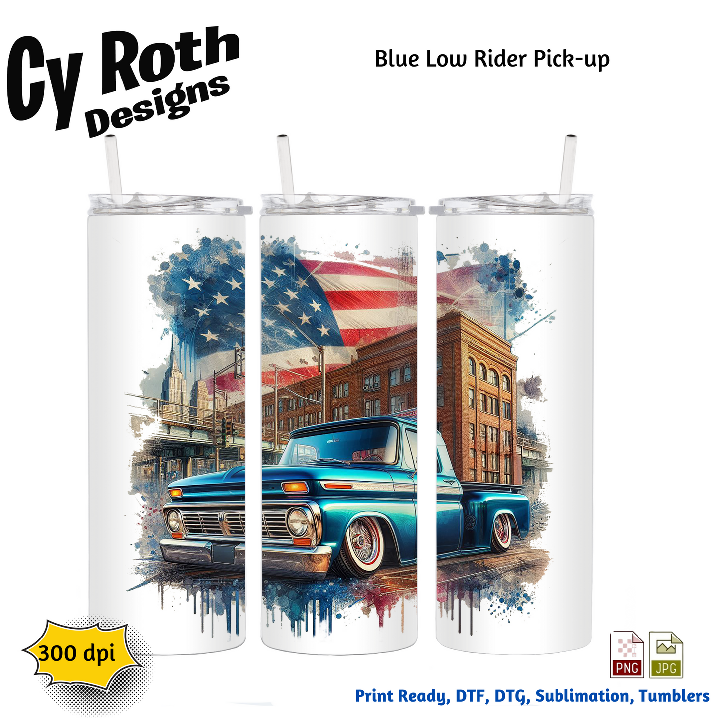 Ford Low Rider Sublimation PNG JPG file, Wall Art 20oz skinny Tumbler, shirt PNG, Junk Journal image