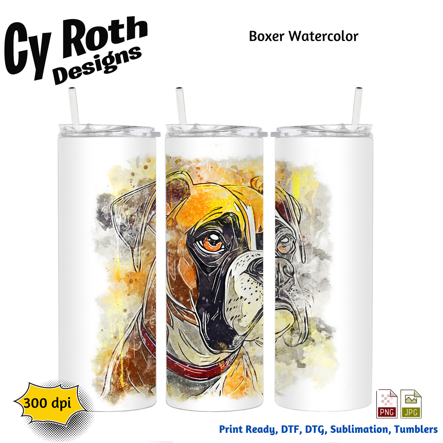 Dog Boxer Sublimation PNG JPG file, Wall Art 20oz skinny Tumbler, shirt PNG, Junk Journal image
