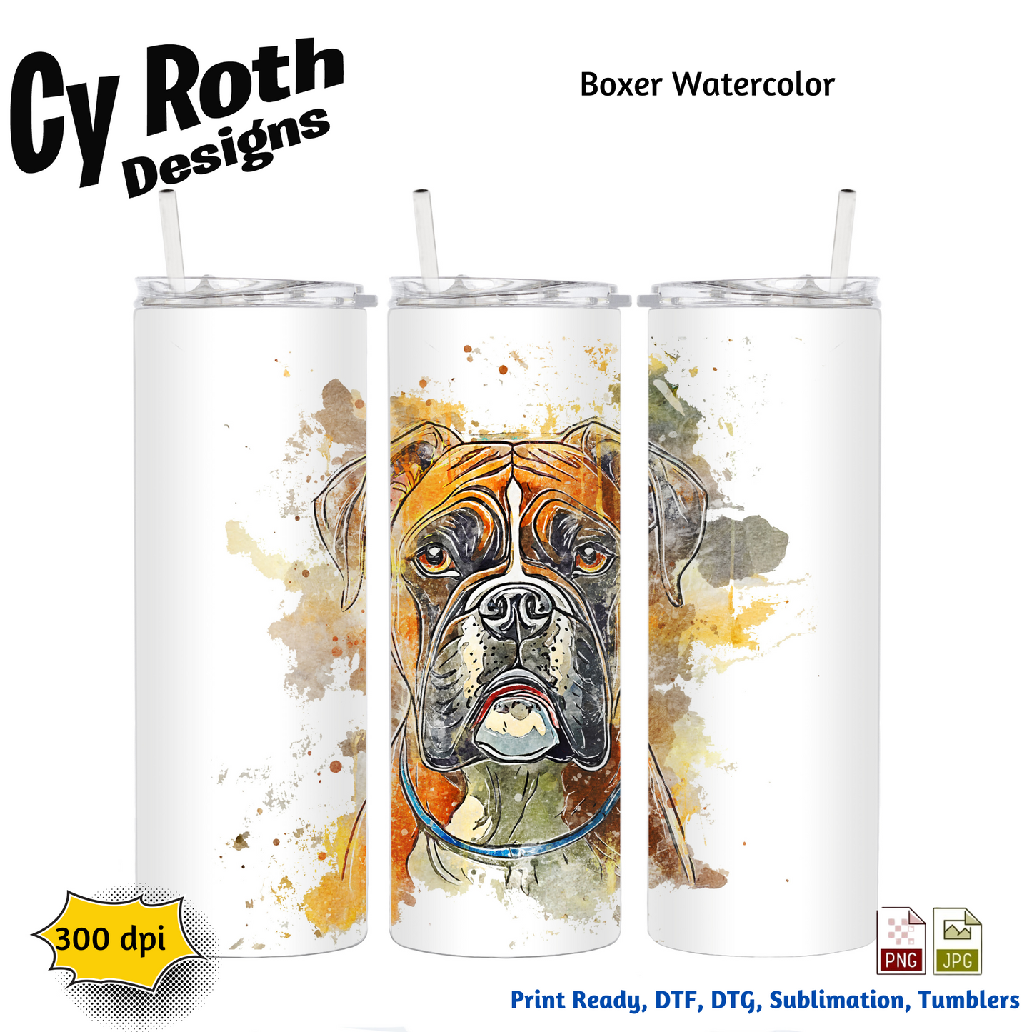 Dog Boxer Sublimation PNG JPG file, Wall Art 20oz skinny Tumbler, shirt PNG, Junk Journal image