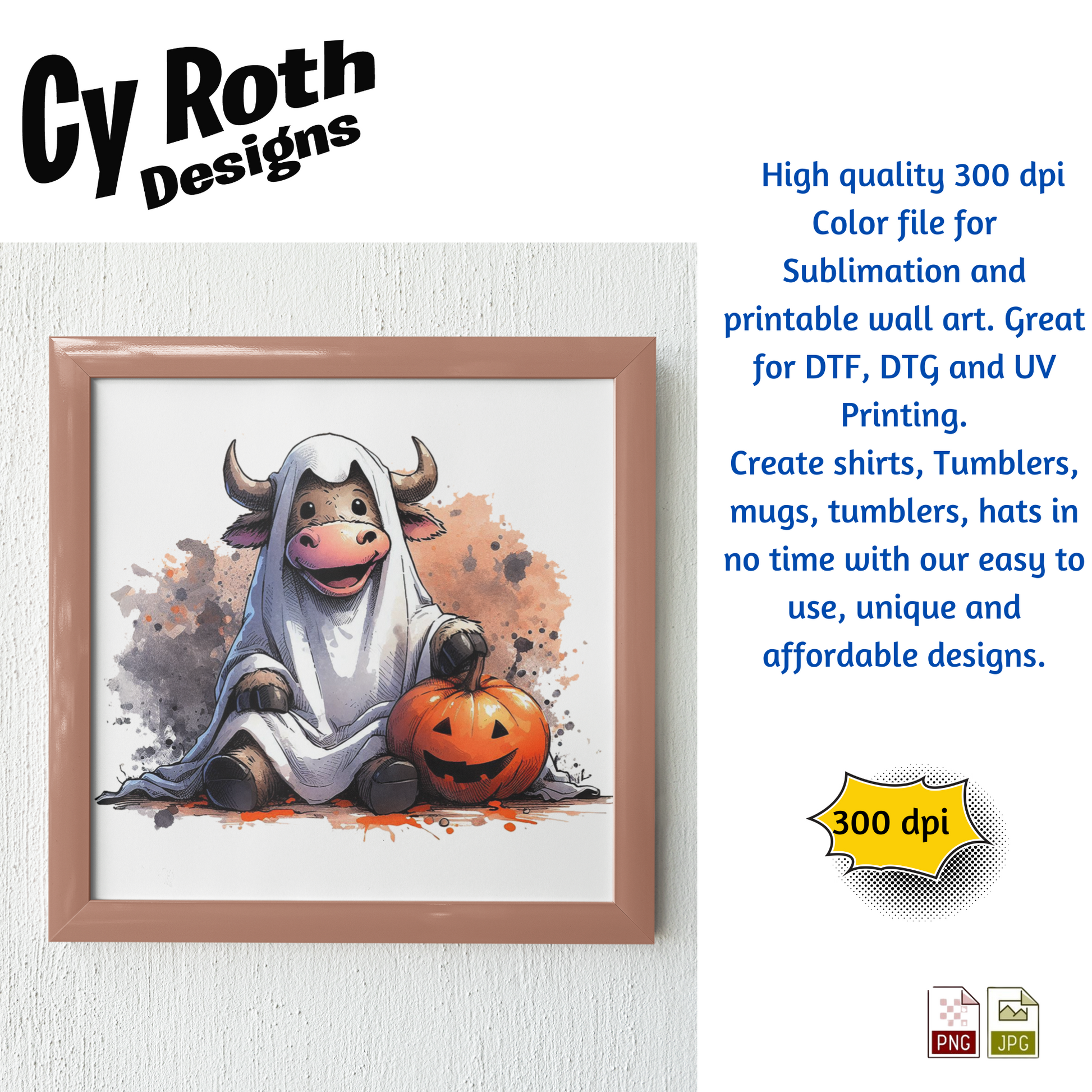 Framed artwork for Halloween