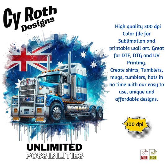 Kenworth Sublimation Wall Art 20oz skinny Tumbler PNG JPG file, shirt PNG, Junk Journal image