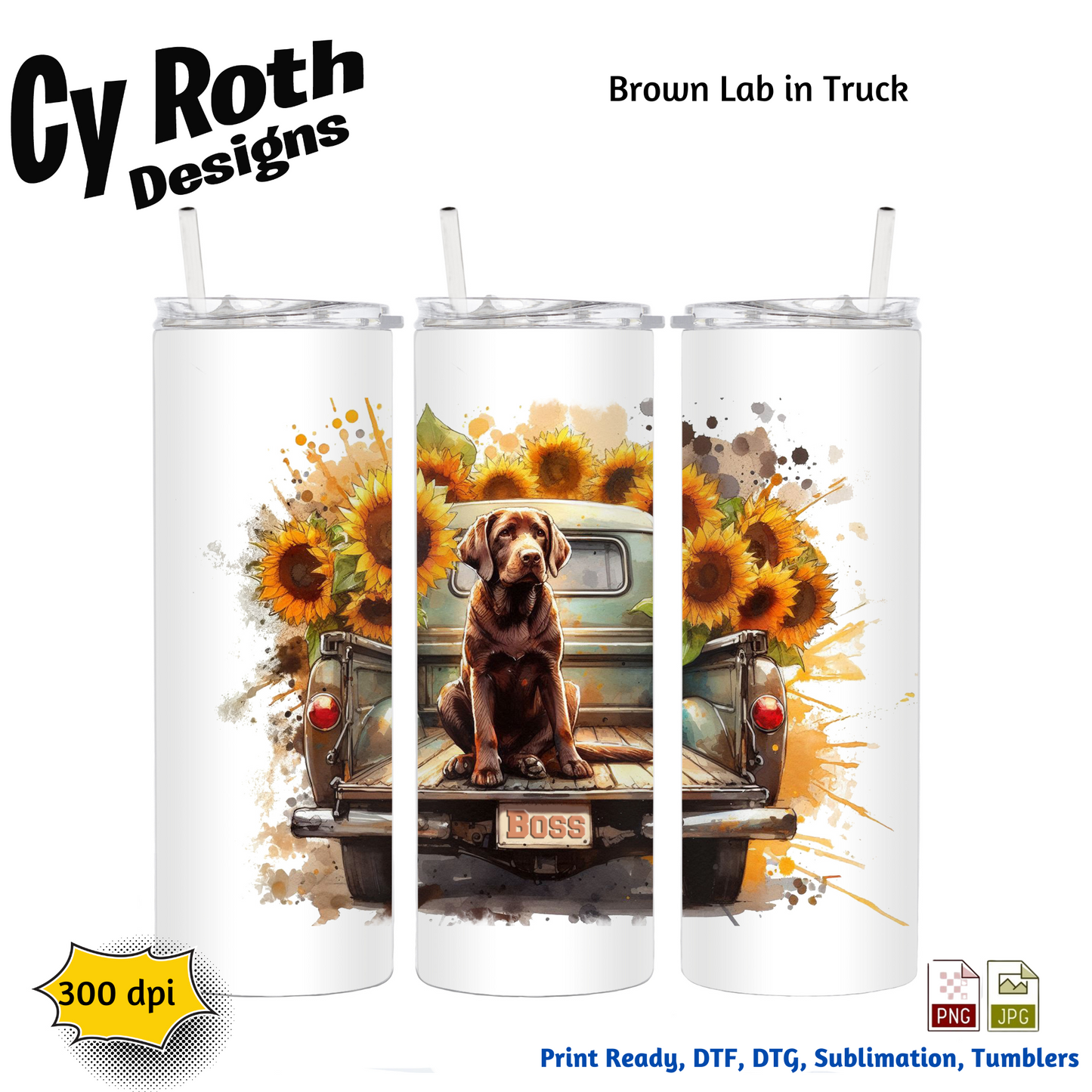Labrador Sublimation PNG JPG file, Wall Art 20oz skinny Tumbler, shirt PNG, Junk Journal image