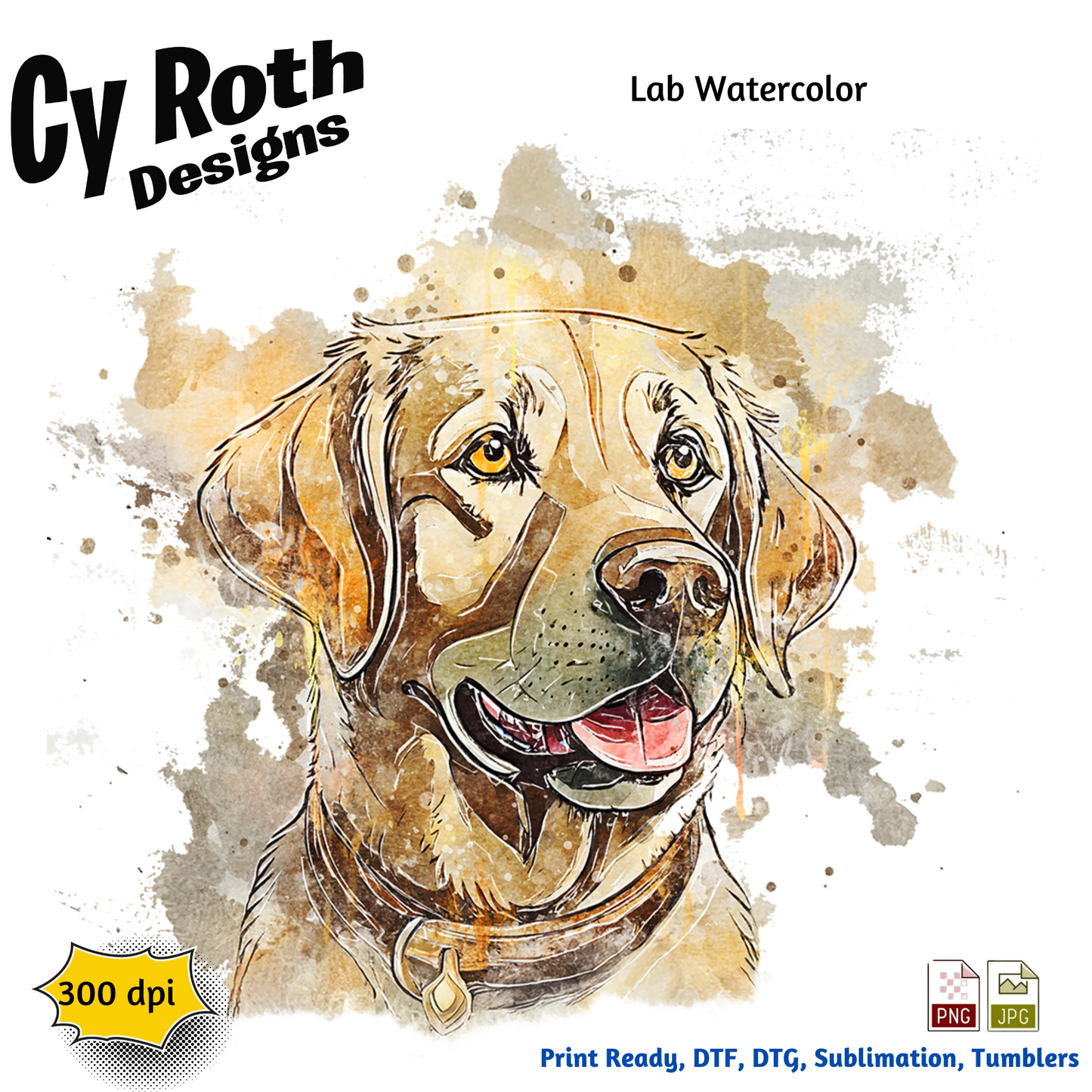 Labrador Sublimation PNG JPG file, Wall Art 20oz skinny Tumbler, shirt PNG, Junk Journal image