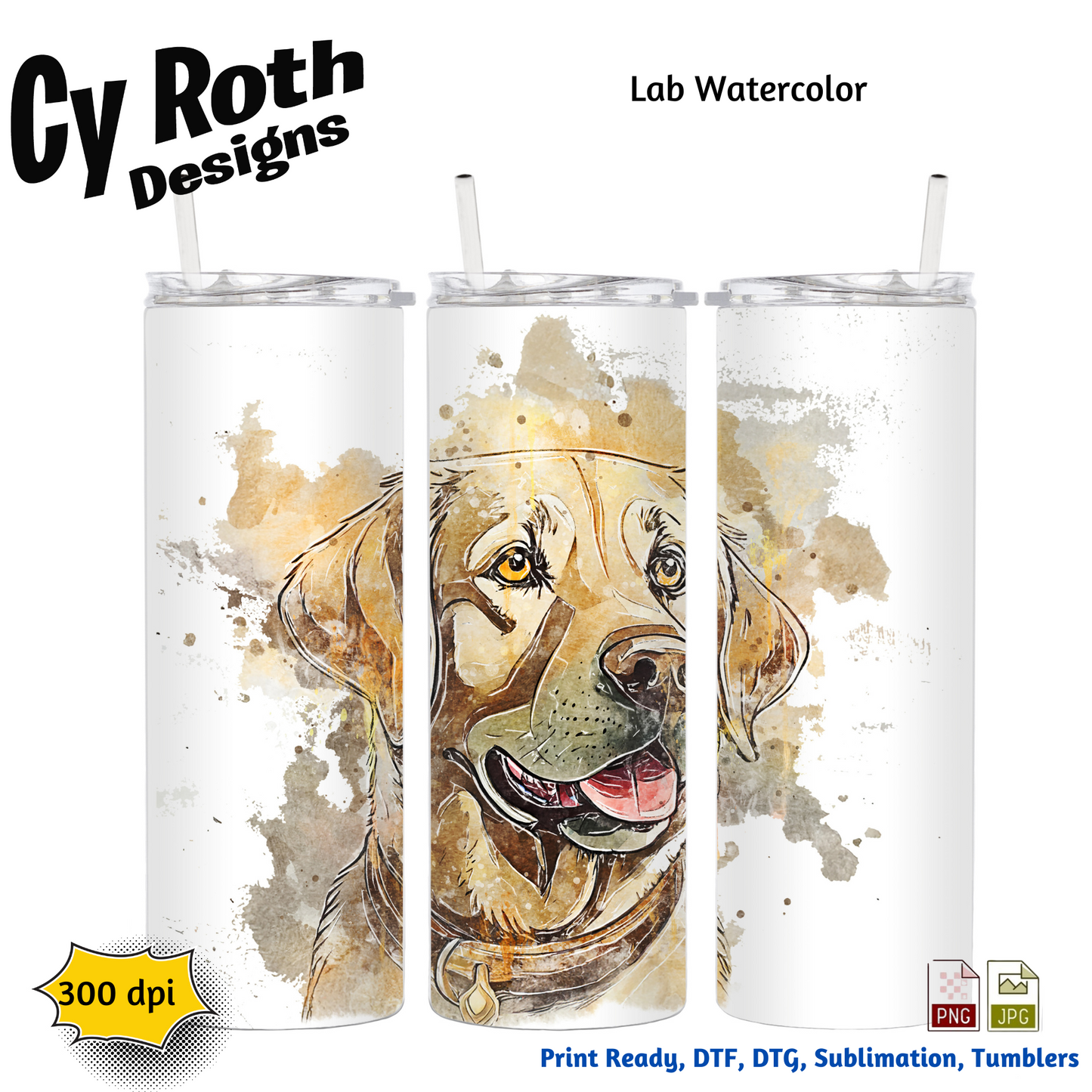 Labrador Sublimation PNG JPG file, Wall Art 20oz skinny Tumbler, shirt PNG, Junk Journal image