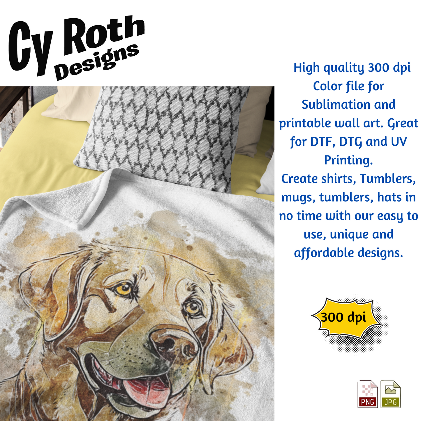 Labrador Sublimation PNG JPG file, Wall Art 20oz skinny Tumbler, shirt PNG, Junk Journal image