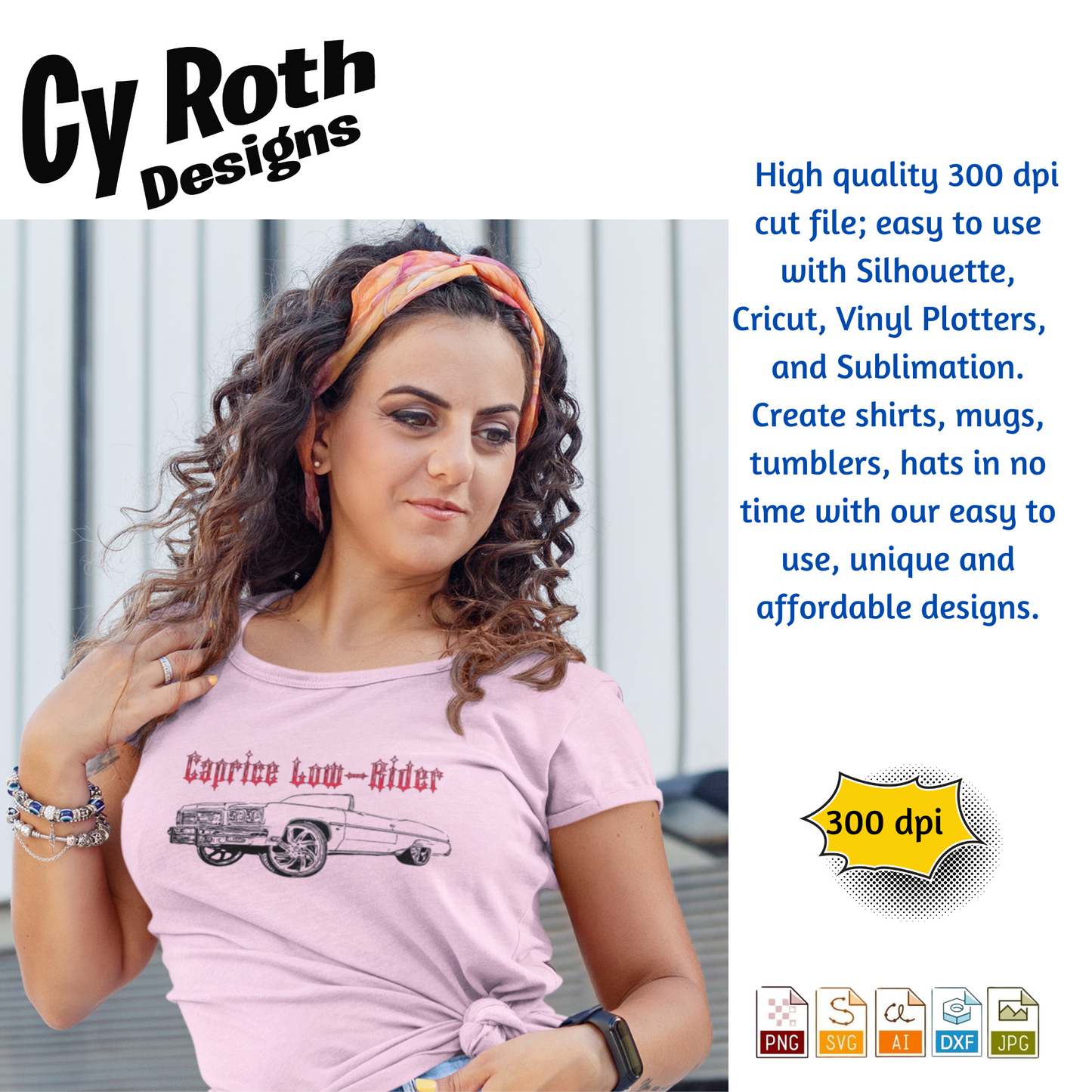 1975 Chevy Caprice DONK svg png jpg ai dxf file, for Silhouette, Cricut, Vinyl Plotters, Laser, CNC and Sublimation. Great for DTF and DTG.