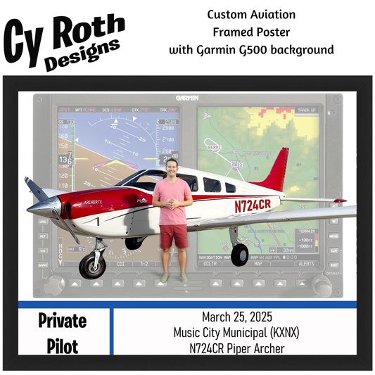 First Solo, Pilot License, Pilot Certificate, Achievement Poster, Framed Wall Art