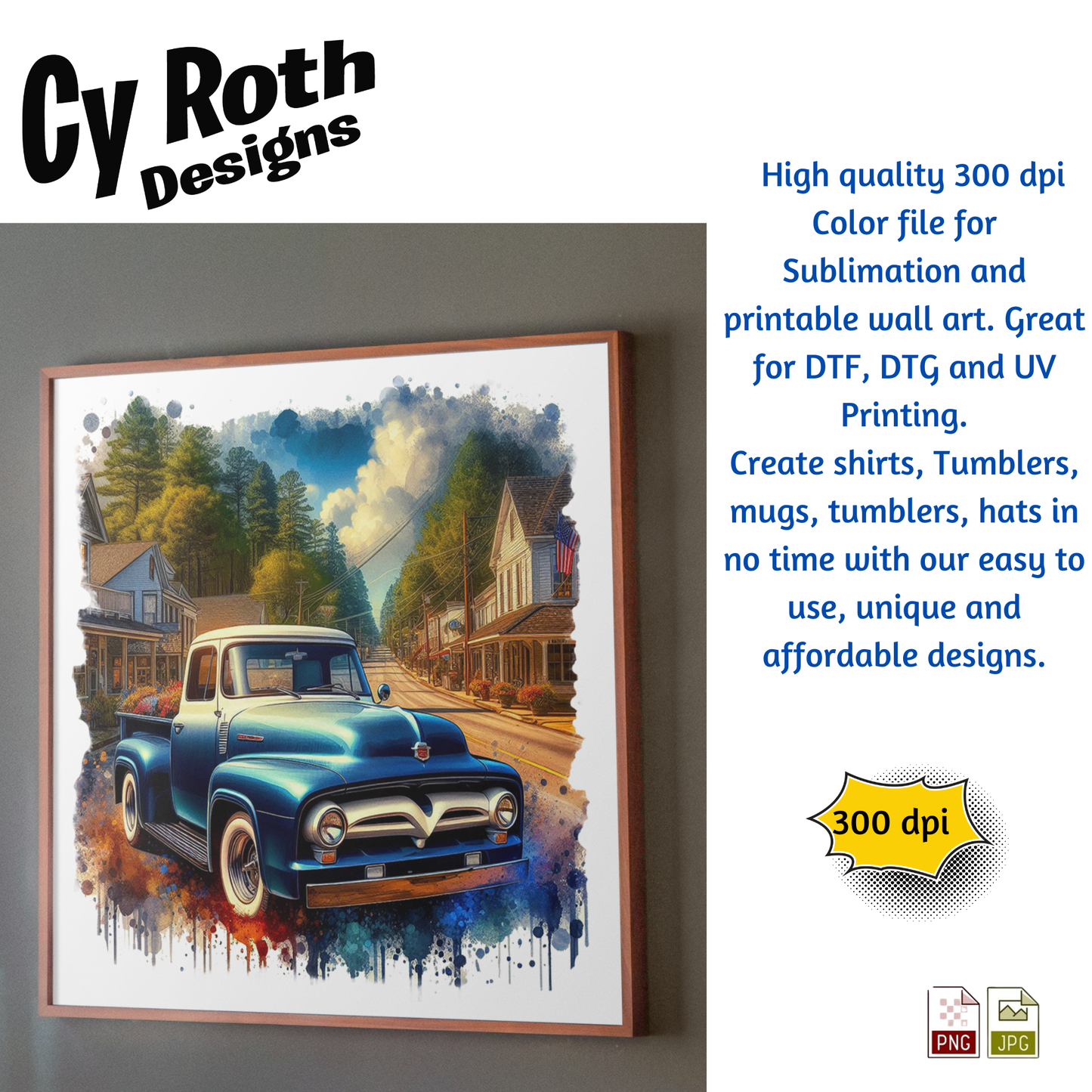 Framed art of a 1955 Ford Truck