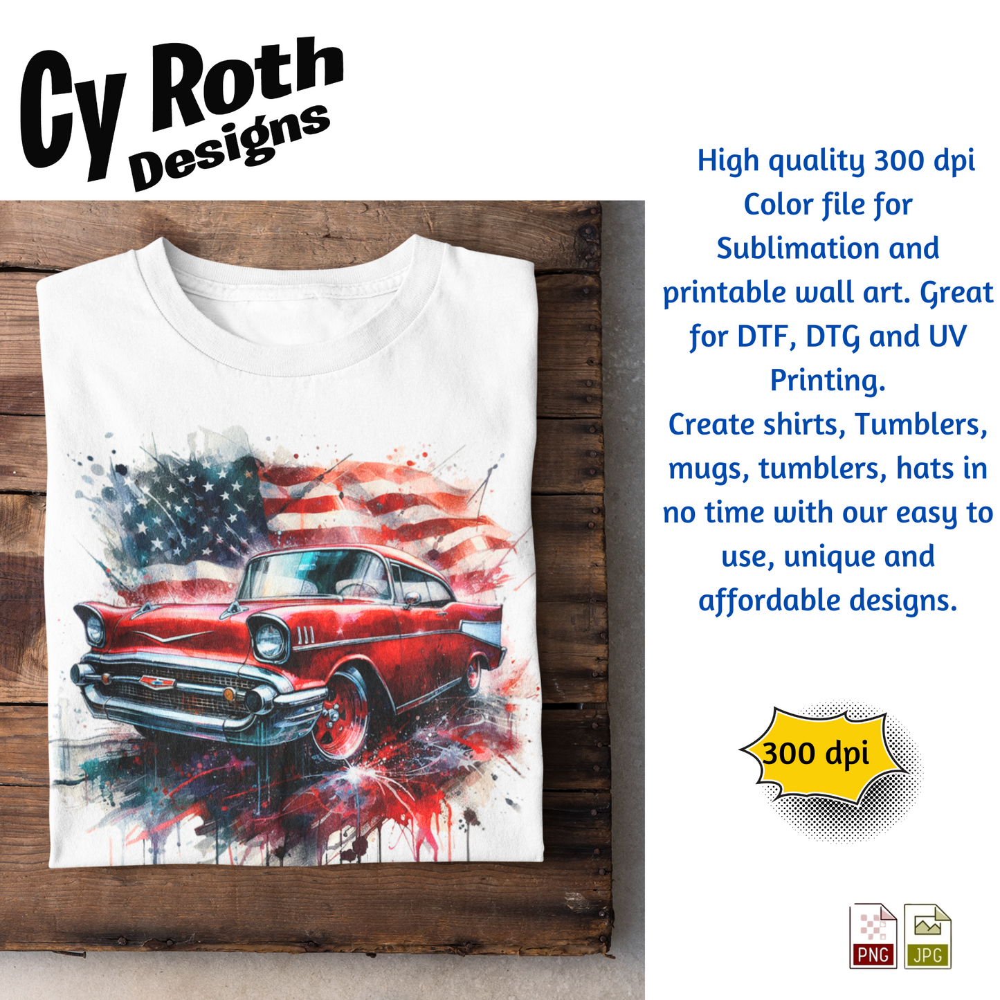 1957 Chevy Bel Air Sublimation Wall Art 20oz skinny Tumbler PNG JPG file, shirt PNG, Junk Journal image