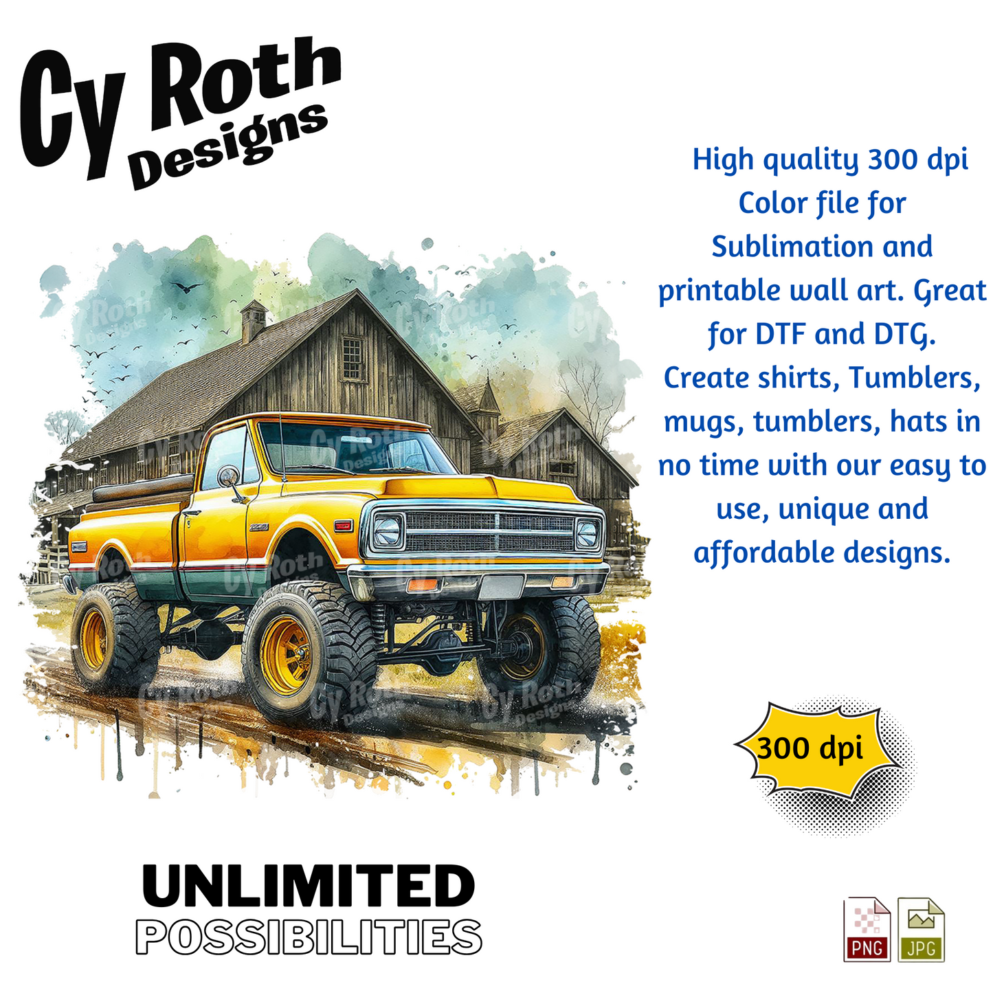 1969 Chevy Truck Sublimation Wall Art 20oz skinny Tumbler PNG JPG file, shirt PNG, Junk Journal image