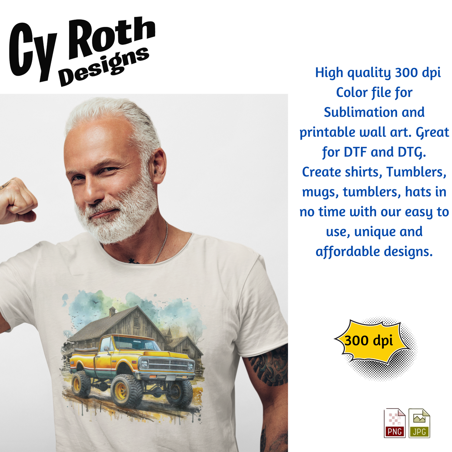 1969 Chevy Truck Sublimation Wall Art 20oz skinny Tumbler PNG JPG file, shirt PNG, Junk Journal image