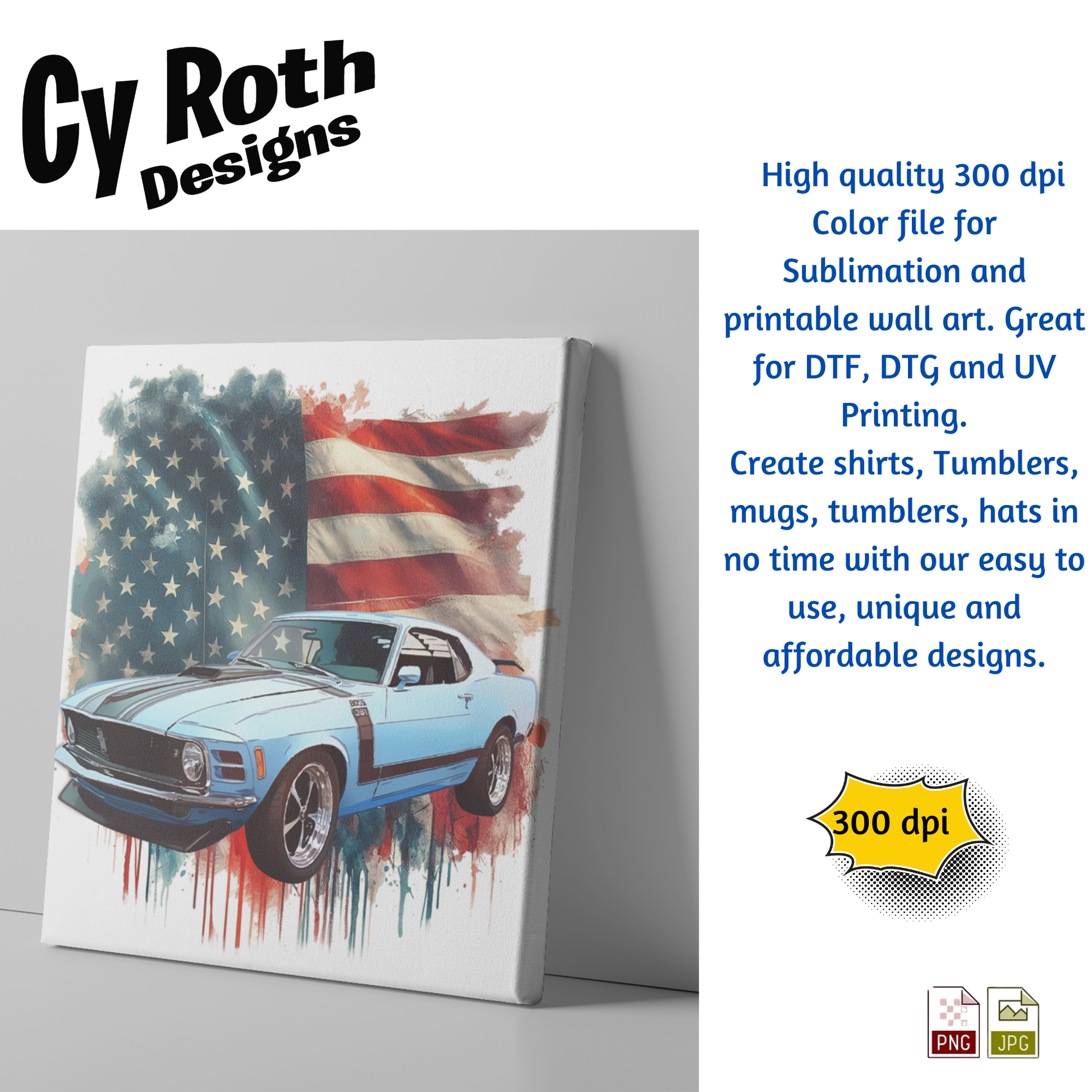 Canvas of 1970 Ford Mustang