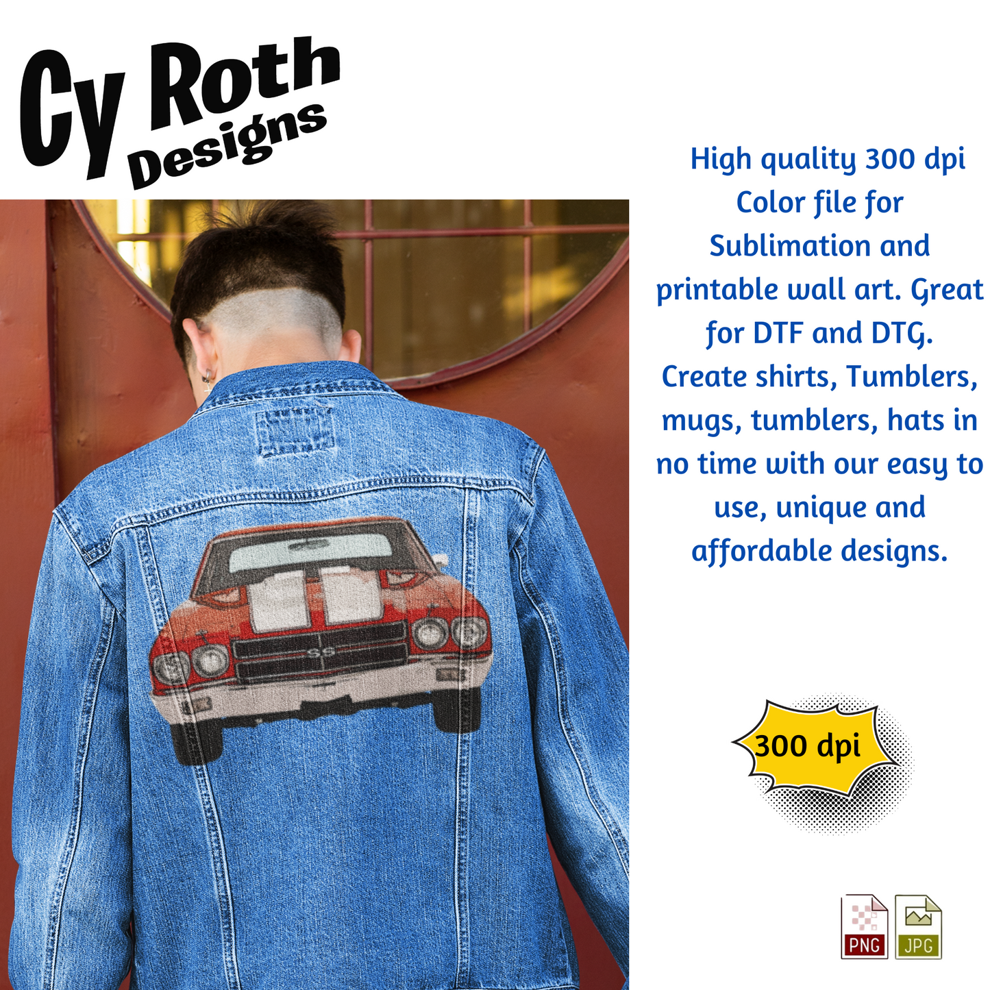 1972 Chevelle Sublimation Wall Art 20oz skinny Tumbler PNG JPG file, shirt PNG, Junk Journal image