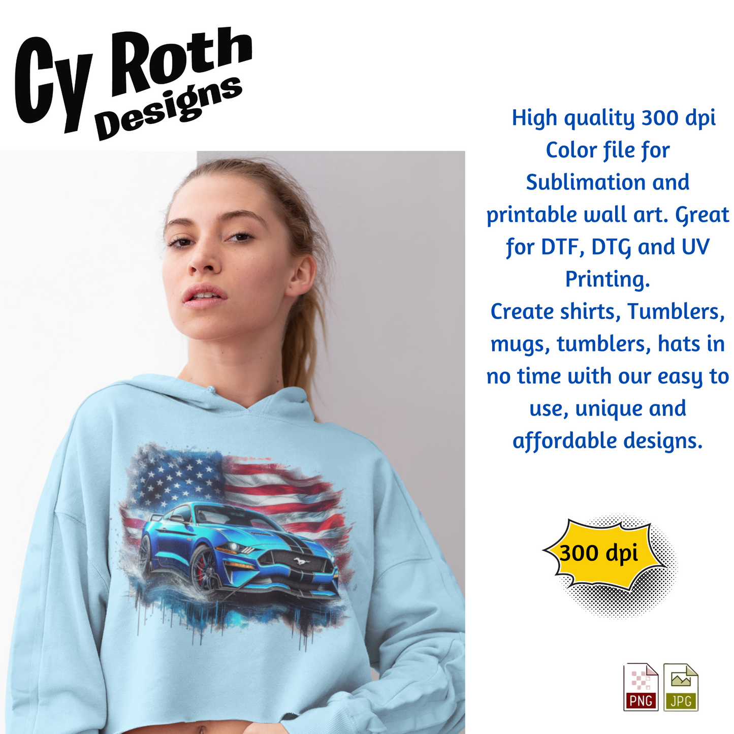 2023 Mustang Sublimation Wall Art 20oz skinny Tumbler PNG JPG file, shirt PNG, Junk Journal image