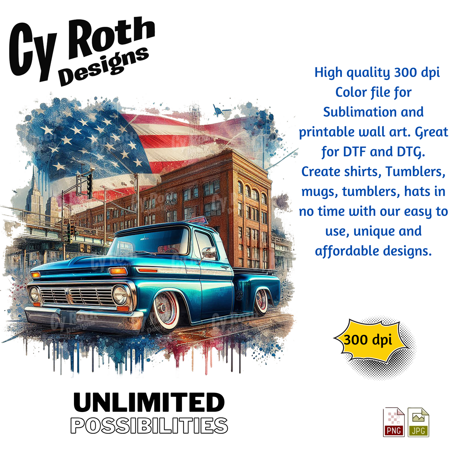 Ford Low Rider Sublimation PNG JPG file, Wall Art 20oz skinny Tumbler, shirt PNG, Junk Journal image