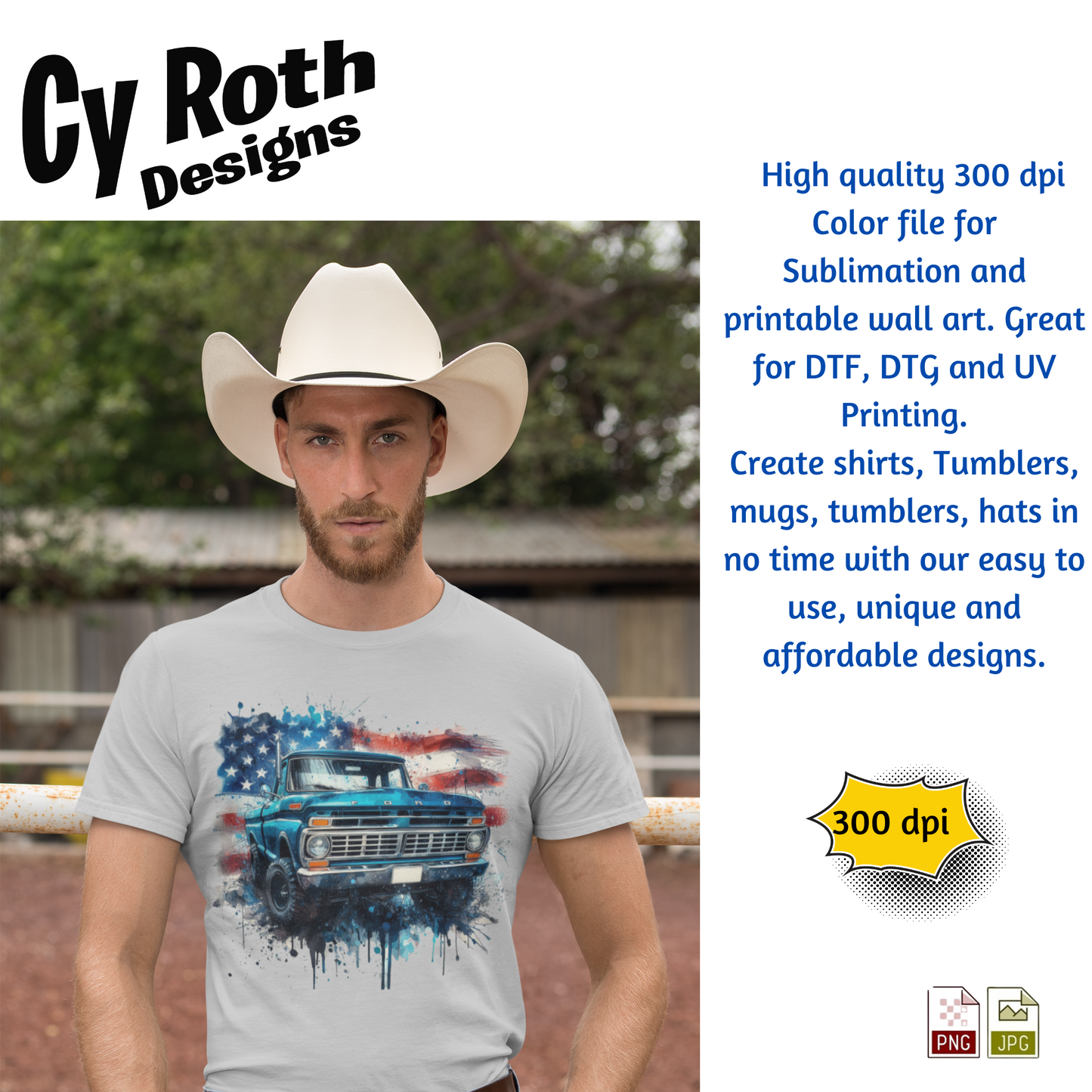 Ford F-150 Sublimation Wall Art 20oz skinny Tumbler PNG JPG file, shirt PNG, Junk Journal image